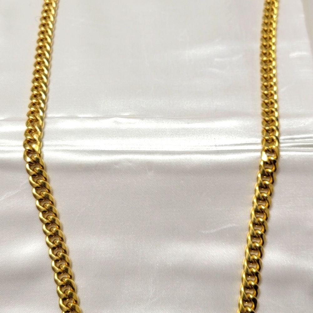 Miami Cuban link 22 inch necklace and bracelet